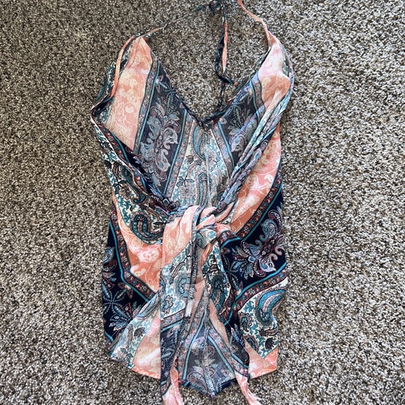 Paisely Boho Halter Top Xs/S - Picture 5 of 5